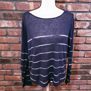 Eileen Fisher Striped Organic Linen Sweater